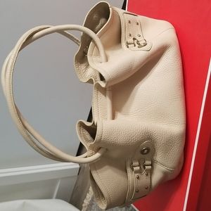 Cole Haan Lunch Tote Village Collection Cream Pebble Leather